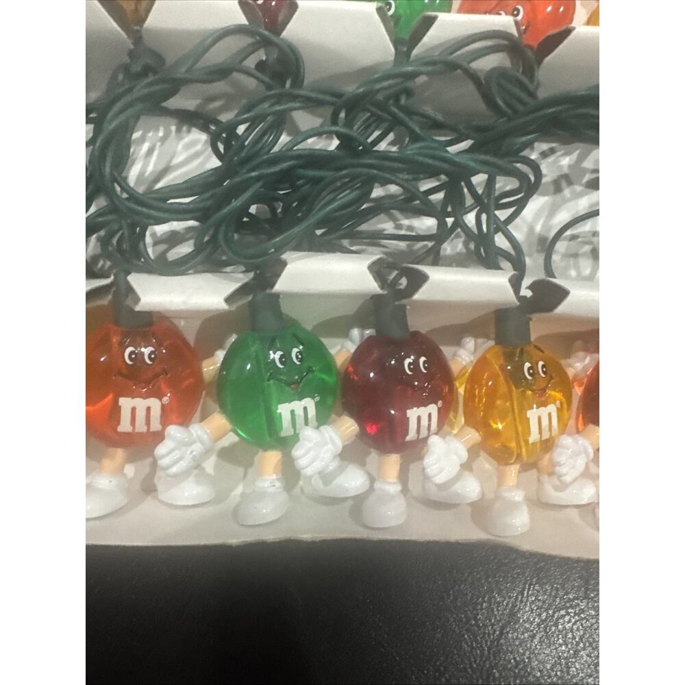 Vintage M&M’s Christmas String Lights Candy Characters Tested Working - Picture 3 of 6